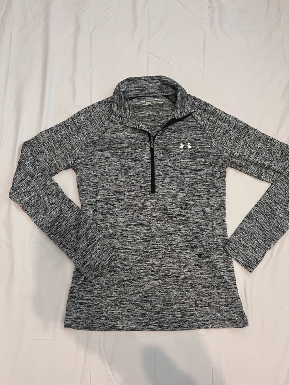 Under Armour Women's Black & Gray Heather Quarter Zip Pullover